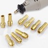 15-Piece Set Collets for Dremel Accessories, Pure Copper Mini Drill