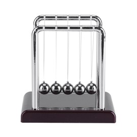 TOPINCN Small Newtons Cradle, 5 Physical Swinging Balls Educational Toy Balance Magnetic Ball Home Office Desk Fun Decor Birthday Gifts