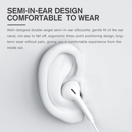 iKF Z1 Wired Earbuds, 3.5mm Jack HiFi Sound with Microphone, Noise Isolating Headset and Lightweight In-Ear Headphones Compatible with MP3, Phone, Pad, Android