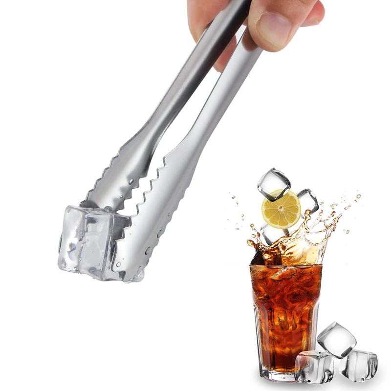 MSY BIGSUNNY 7 inches Ice Tongs, Stainless Steel Cube Sugar