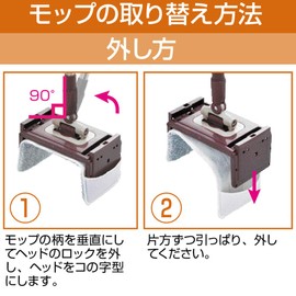 Azuma Industries TSM-SQA57 Rotating Mop Spare Tornado Square Spare Wipe Width 13.4 inches (34 cm), Single Layer Dehydration and Cleaning