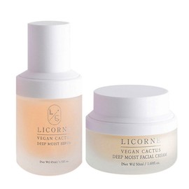 리꼼 비건 선인장 딥 모이스트  진정보습 2종세트(세럼+수분크림) Ricome Vegan Cactus Deep Moisture Soothing 2-Piece Set (Serum + Moisturizer)