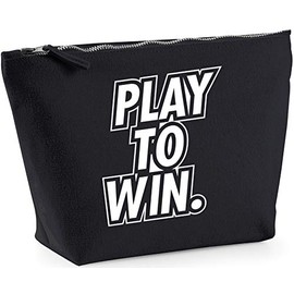 Hippowarehouse Play to win printed make up cosmetic wash bag 18x19x9cm