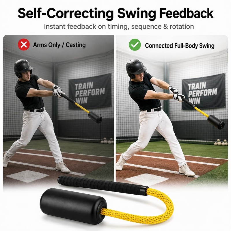Baseball and Softball Swing Trainer with 8 Foam Balls for