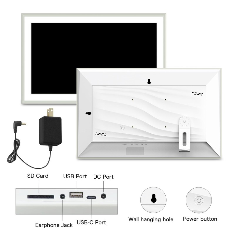 Digital Picture Frame, 15.6 Inch Frameo Digital Frame WiFi, 1920*1080