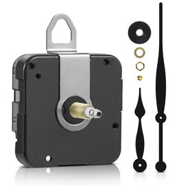 High Torque Long Shaft Clock Movement Mechanism with 28mm (1-1/8 Inch) Shaft Length and 9.37 Inch Long Spade Hands