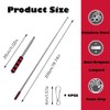 Bhogmeg 2 M/6.56 Ft Telescopic Handheld Flagpoles Stainless Steel Handheld