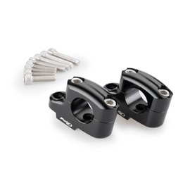 Puig 21751N Pullback Handlebar Risers Lift and Reset Handlebar to Improve Ergonomics and Ride Comfort - Black
