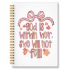ROXMART Coquette Preppy Bow Christian Spiral Notebook, God is Within