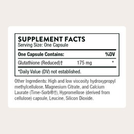 THORNE - Glutathione-SR - Sustained-Release Glutathione for Antioxidant Support* - 60 Capsules