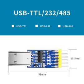 WitMotion USB UART Converter 3 in 1 Multifunction (USB to TTL/USB to RS232/USB to RS485) Serial 3.3-5V Adapter with CH340 Chip Compatible with Windows, Linux, Arduino for Development Projects