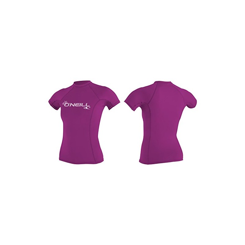 O'Neill Wetsuits Women's Wms Basic Skins Short Sleeve Rash Guard