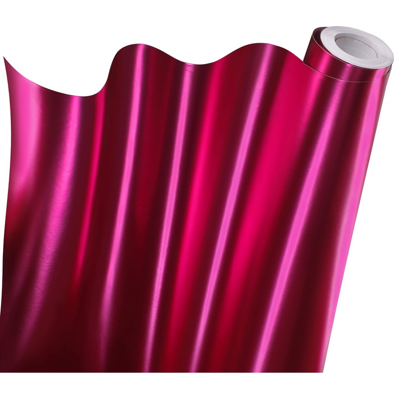 VViViD+ Premium Satin Chrome Hot Pink Vinyl Wrap Roll w/Air-Release
