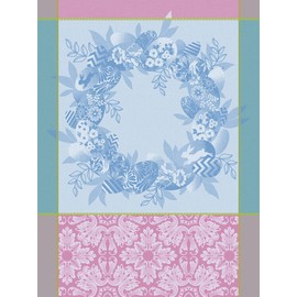 Le Jacquard Français 27521 Tea Towel Couronne De Paques Myosotis 80 x 60 cm Cotton