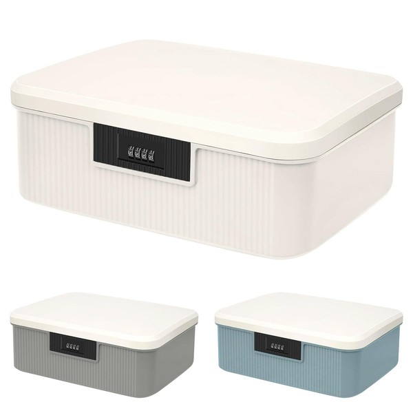 Bcuuozeeing 2 Schicht Medikamenten Aufbewahrung 26x22x12cm, Abschließbare Box, ABS Medikamentenbox