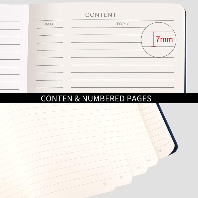 RETTACY Lined Journal Notebook - A5 Note Book Hardcover Notepad
