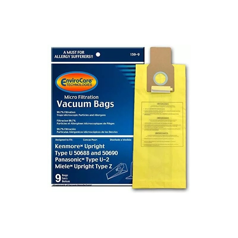 For Kenmore 50688 or 50690 Style U Vacuum Cleaner Bags