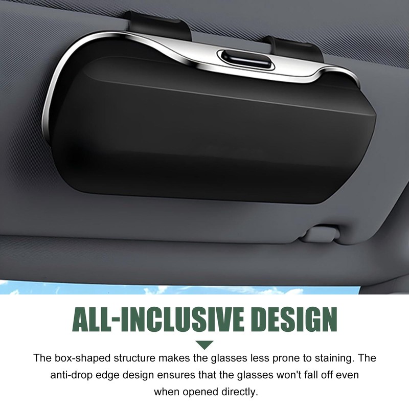 Ferianl Sunglass Holder for Car Visor, Multi-Functional Auto Sun Visor