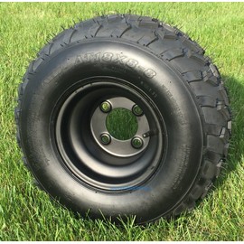RHOX RXAL 18x8-8 All Terrain Golf Cart Tire and 8" Black Steel Golf Cart Wheel Combo
