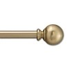 Graber 5/8-Inch Round Metal Curtain Rod - Ball Design (Available in Adjustable Widths & Colors)