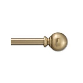 Graber 5/8-Inch Round Metal Curtain Rod - Ball Design (Available in Adjustable Widths & Colors)