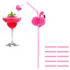 100Pcs Flamingo Drinking Straws Cute Pattern Environmentally Friendly Bendable Cocktail