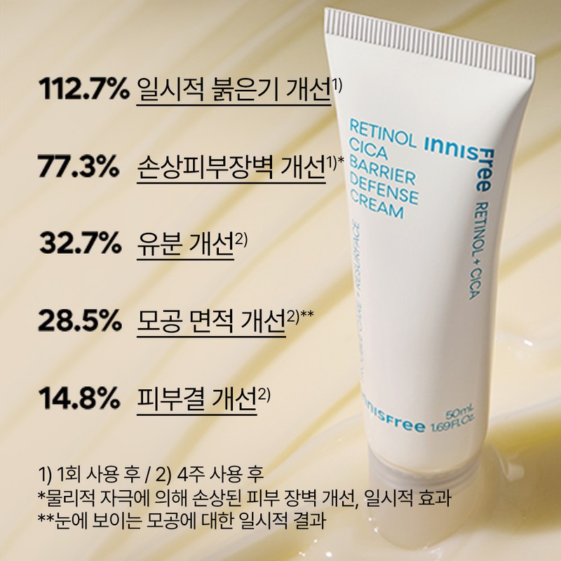 Innisfree [이니스프리]레티놀 시카 흔적 장벽 크림 [Innisfree] Retinol Cica Trace