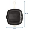 Country Living Enameled Cast Iron Square Griddle Grill Pan with
