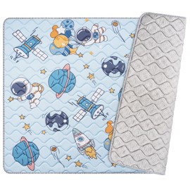 Baby Play Mat 71’’ x 59’’ Soft Baby Floor Mat Thicker Foam Play Mat for Babies，Toddlers, Foldable Baby Playpen Mat Crawling Mat，Space Design