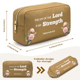 Christian Women Makeup Bag Inspirational Religious Gifts Inspirational Cosmetic Bag for Wife Mother Female Coworker Encouragement Gift Birthday Ideas for Her Friends