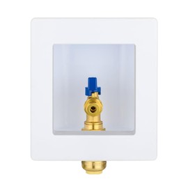 1-Pack Niikappu Push-to-Connect Ice Maker Outlet Box, 1/2"Push-fit Inlet x 1/4"OD Compression Outlet, with Installed 1/4-Turn Ball Valve(IM035)