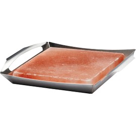 Napoleon 70025 Himalayan Salt Block with Stainless Steel Topper Grill Accessory, Multi