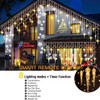 SUAVER Solar Icicle Lights Christmas Decorations with 19 Drops 96LED