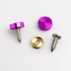 ITEZA LLC 4 Aluminum Cap Stainless Screw Purple for License
