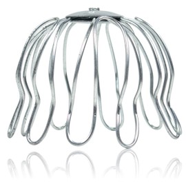 Leaf Catcher Gutter Sieve Galvanised 80 mm – Gutter Sieve as Leaf Protection for Drain Nozzle, Leaf Sieve Corrosion and UV Resistant, Leaf Catcher Basket DN 80