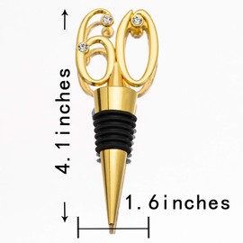 12Pcs 60th Birthday Wine Stoppers Party Favors 60th Wedding Anniversary Party Gifts 60 Birthday Party Gifts Souvenirs Decorations for Guests (12, 60)