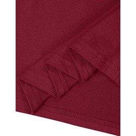 DANVOUY Women Not Today Satan V-Neck Graphic T-Shirt Casual Tops Tees Wine Red X-Large