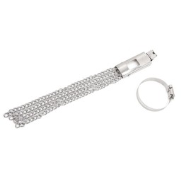 Motoforti Universal Car Anti Static Strap, Plastic Metal, Silver Tone, 1 Pcs