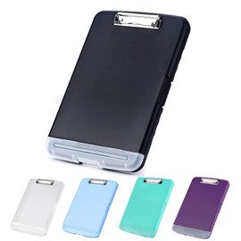 Portapapeles de Plástico,con Compartimento para Bolígrafos Separado,Clipboard A4 para la Escuela, caja de almacenamiento portátil para oficina,Utilidad,Oficina Industrial,Personal Médico (Negro)