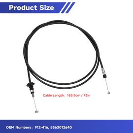 912-416 Hood Release Cable Compatible witn 2008-2015 Scion XB, Hood Latch Cable Replaces 5363012640
