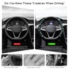 Gdnecad 2 PCS Steering Wheel Covers, Bling Rhinestones Steering Wheel