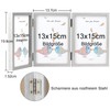 5x7 Wooden Triple Photo Frame with Glass Front Vertical Stand