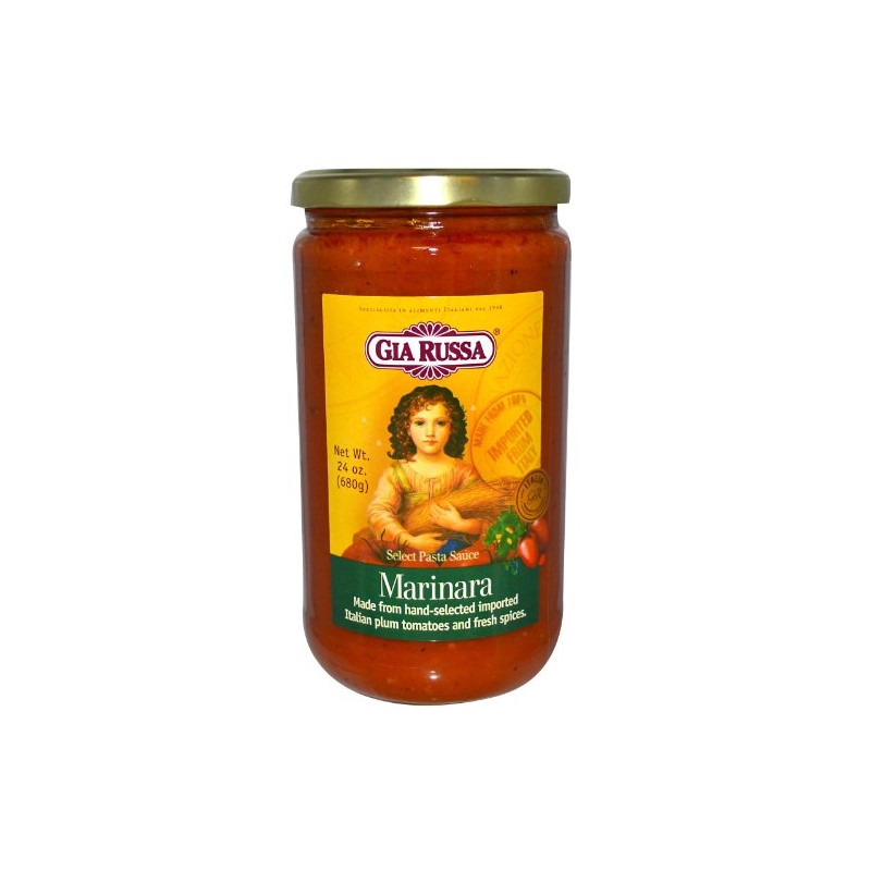 Gia Russa Select Marinara Pasta Sauce, 24-ounce Jars (Pack of