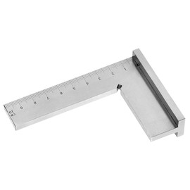 Binnan Engineer's Square Precision Tool Carpenter, 100 x 70 mm Square Ruler with Graduation, 90° Flat Angle Ruler, L-Shaped Woodworking Ruler, Double Scale for Precise Work in the Workshop