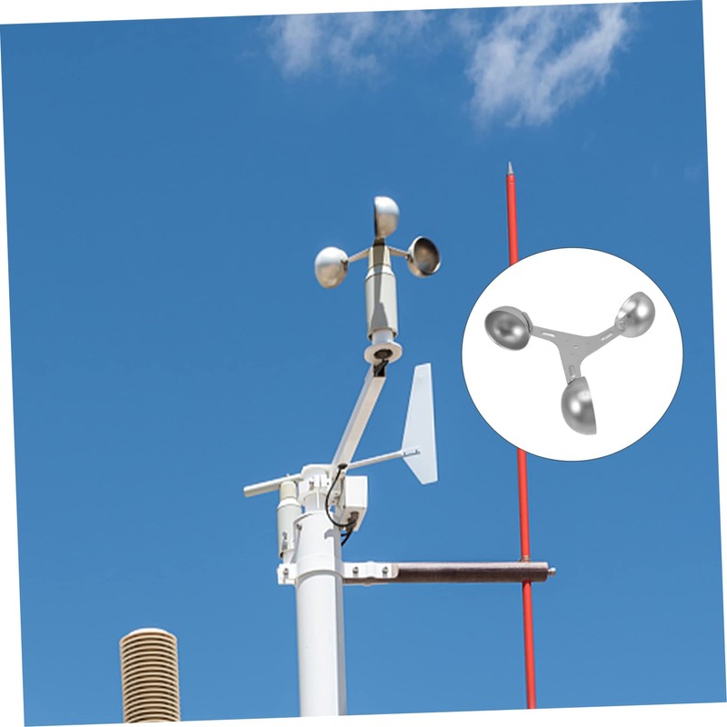 Kisangel 3-Cup Wind Speed Meter Cup Metal Anemometer Sensor for