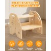 Wooden Toddler Step Stool for Kids - Non Slip 2