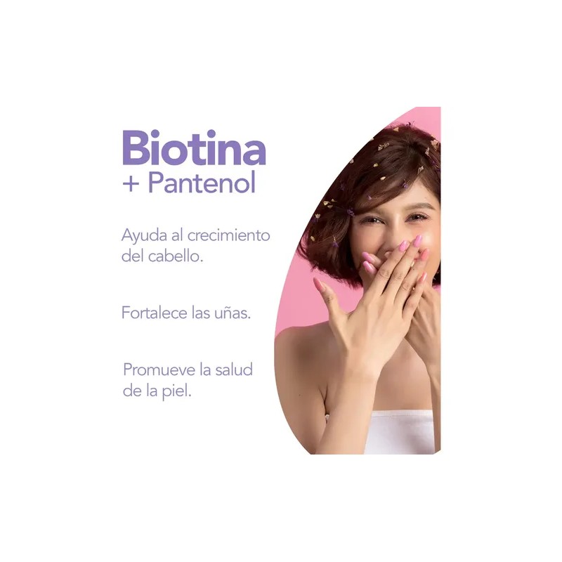 Biotina Pantenol 120 Softgels De 700 Mg Natgel Sabor Sin