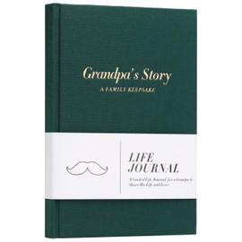 Grandpa Book, Grandpa's Life Story Journal, Meaningful Keepsake Gifts for Grandfather for Father's Day, Birthday, Grandparents Day and Christmas, Book To Fill Out Includes Hundreds of Prompt Questions