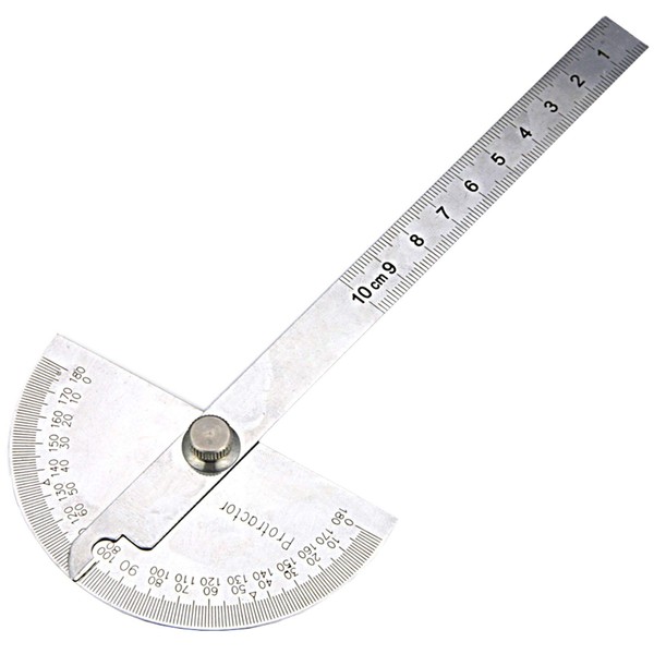 Nortools 0-180° Round Head Protractor - Angle Finder Craftsman Ruler
