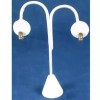 FindingKing 10 Faux White Leather Earring Displays 5 1/4"